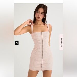 House of CB Cate Ruched Minidress NWOT